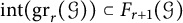 i n t left parenthesis g r Subscript r Baseline left parenthesis script upper G right parenthesis right parenthesis subset of upper F Subscript r plus 1 Baseline left parenthesis script upper G right parenthesis