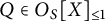 upper Q element of upper O Subscript upper S Baseline upper X Subscript less than or equals 1