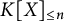 upper K upper X Subscript less than or equals n
