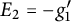 upper E 2 equals minus g prime 1