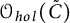 script upper O Subscript h o l Baseline left parenthesis upper C overtilde right parenthesis
