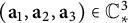 left parenthesis a 1 comma a 2 comma a 3 right parenthesis element of upper C Subscript asterisk Superscript 3