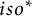 i s o Superscript asterisk