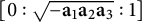 0 colon StartRoot minus a 1 a 2 a 3 EndRoot colon 1