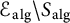 script upper E Subscript a l g Baseline minus upper S Subscript a l g