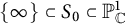 StartSet infinity EndSet subset of upper S 0 subset of upper P Subscript double struck upper C Superscript 1