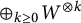 circled plus Underscript k greater than or equals 0 Endscripts upper W Superscript circled times k