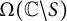 upper Omega left parenthesis double struck upper C minus upper S right parenthesis