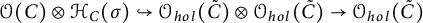 script upper O left parenthesis upper C right parenthesis circled times upper H Subscript upper C Baseline left parenthesis sigma right parenthesis right arrow with hook script upper O Subscript h o l Baseline left parenthesis upper C overtilde right parenthesis circled times script upper O Subscript h o l Baseline left parenthesis upper C overtilde right parenthesis right arrow script upper O Subscript h o l Baseline left parenthesis upper C overtilde right parenthesis