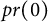 p r left parenthesis 0 right parenthesis