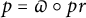 p equals pi ring p r
