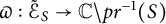 pi colon script upper E Subscript upper S Baseline overtilde right arrow double struck upper C minus p r Superscript negative 1 Baseline left parenthesis upper S right parenthesis