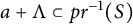 a plus upper Lamda subset of p r Superscript negative 1 Baseline left parenthesis upper S right parenthesis