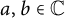 a comma b element of double struck upper C