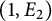 left parenthesis 1 comma upper E 2 right parenthesis