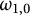 omega Subscript 1 comma 0