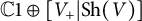 double struck upper C Baseline 1 circled plus upper V Subscript plus Baseline vertical bar upper S h left parenthesis upper V right parenthesis