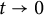 t right arrow 0