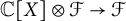 double struck upper C upper X circled times script upper F right arrow script upper F