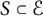 upper S subset of script upper E