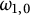 omega Subscript 1 comma 0