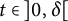t element of right bracket 0 comma delta