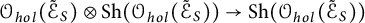 script upper O Subscript h o l Baseline left parenthesis script upper E Subscript upper S Baseline overtilde right parenthesis circled times upper S h left parenthesis script upper O Subscript h o l Baseline left parenthesis script upper E Subscript upper S Baseline overtilde right parenthesis right parenthesis right arrow upper S h left parenthesis script upper O Subscript h o l Baseline left parenthesis script upper E Subscript upper S Baseline overtilde right parenthesis right parenthesis