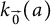 k Subscript ModifyingAbove 0 With right arrow Baseline left parenthesis a right parenthesis