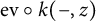 e v ring k left parenthesis minus comma z right parenthesis