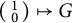 left parenthesis backslash s m a l l m a t r i x Baseline 1 0 backslash end s m a l l m a t r i x right parenthesis right arrow from bar upper G