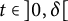 t element of right bracket 0 comma delta