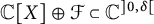 double struck upper C upper X circled plus script upper F subset of upper C Superscript right bracket 0 comma delta