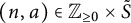left parenthesis n comma a right parenthesis element of upper Z Subscript greater than or equals 0 Baseline times upper S overtilde