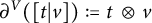 partial differential Superscript upper V Baseline left parenthesis t vertical bar v right parenthesis colon equals t circled times v