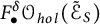 upper F Subscript bullet Superscript delta Baseline upper O Subscript h o l Baseline left parenthesis script upper E Subscript upper S Baseline overtilde right parenthesis