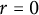 r equals 0