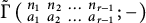 ModifyingAbove backslash operatorname normal upper Gamma With tilde left parenthesis backslash s m a l l m a t r i x n 1 n 2 midline horizontal ellipsis n Subscript r minus 1 Baseline a 1 a 2 midline horizontal ellipsis a Subscript r minus 1 Baseline backslash end s m a l l m a t r i x semicolon right parenthesis