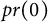 p r left parenthesis 0 right parenthesis