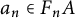 a Subscript n Baseline element of upper F Subscript n Baseline upper A