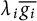 lamda Subscript i Baseline g Subscript i Baseline overbar
