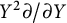 upper Y squared partial differential slash partial differential upper Y