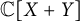 double struck upper C upper X plus upper Y