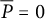 upper P overbar equals 0