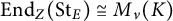 upper E n d Subscript upper Z Baseline left parenthesis upper S t Subscript upper E Baseline right parenthesis approximately equals upper M Subscript nu Baseline left parenthesis upper K right parenthesis