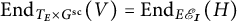End sub T sub E times G super s c open parenthesis V close parenthesis equals End sub E sub 6 super e sub I open parenthesis H close parenthesis