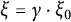 xi equals gamma dot xi 0