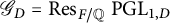 upper G Subscript upper D Baseline equals upper R e s Subscript upper F divided by double struck upper Q Baseline upper P upper G upper L Subscript 1 comma upper D