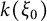 k left parenthesis xi 0 right parenthesis