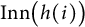 upper I n n left parenthesis h left parenthesis i right parenthesis right parenthesis