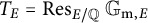 upper T Subscript upper E Baseline equals upper R e s Subscript upper E divided by double struck upper Q Baseline upper G Subscript normal m comma upper E